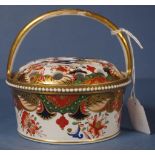 Spode Imari pot pouri basket circa 1820