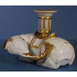 Spode elephant form candle stick