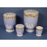 Four graduated Spode pot pouri vases