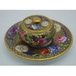 Spode miniature lidded bowl & under plate