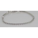 18ct white gold and diamond bracelet