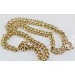 9ct yellow gold necklace with bolt clasp