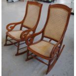 Two vintage rocking chairs