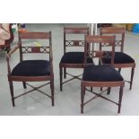 Four Scottish Regency period dining chairs