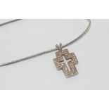 Silver cross/pendant and necklace