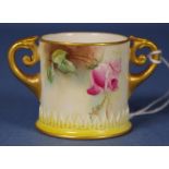 Antique Royal Worcester miniature loving cup
