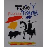 Framed Pablo Picasso"Toros Y Toreros"ceramic tile