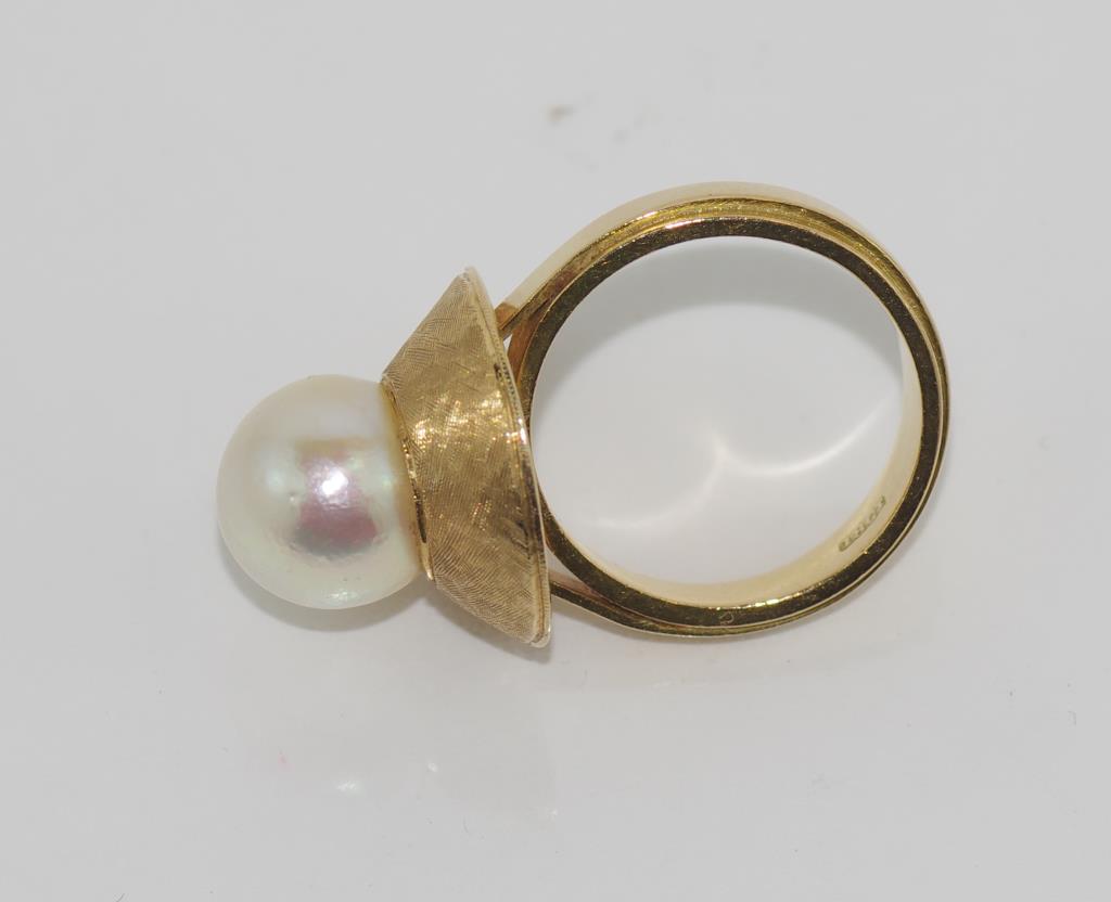 18ct yellow gold & south sea island pearl ring - Image 3 of 4