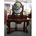 Victorian cedar & mahogany dressing table