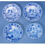 Four various Spode children's dinner plates C:1820
