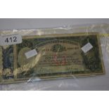 Quantity of vintage banknotes