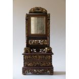 Oriental table top mirrored chest