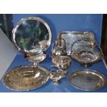 Quantity of various silver plate items