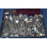 Sixty nine piece silver plate cutlery service