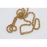 9ct yellow gold twist chain necklace