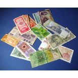 Collection of twenty one foreign bank notes