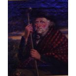 19th century elderly Scottish tartan portrait