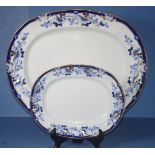 Two early Ashworth blue & white platters