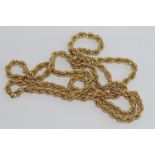 9ct yellow gold twist chain