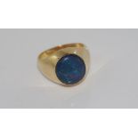 9ct rose gold ring with opal