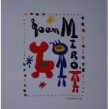 Framed Joan Miro figural tile