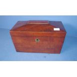 Georgian mahogany tea caddy