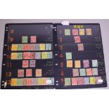 Two sheets of Australian King George V stamps