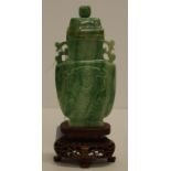 Chinese carved jade bottle