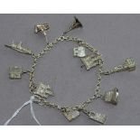 Sterling silver charm bracelet