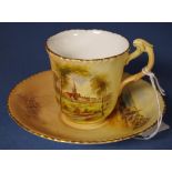 Rare antique Royal China Works cup & saucer