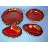 Six various Carlton Ware rouge bowls