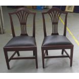 Pair of George III Hepplewhite design chairs