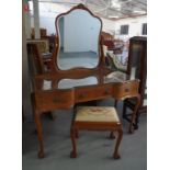 Vintage dressing table and stool