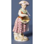 Antique Meissen young girl figure