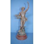 Vintage French spelter Paix et Travail figure