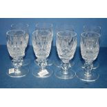 Eight Waterford Colleen liqueur glasses