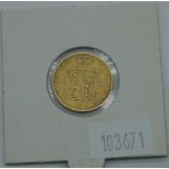 Victorian gold half sovereign 1876