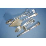 Six pieces silver plated cutlery