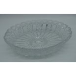 Czech cut crystal oval bowl