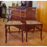 Pair of antique arts & crafts mahogany chairs