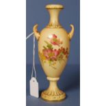 Royal Worcester blush ivory violet vase