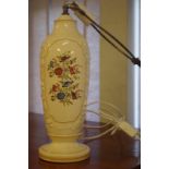 Spode floral decorated electric table lamp base