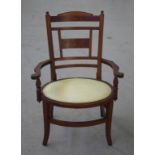 Victorian inlaid child's armchair