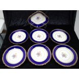 Seven piece Aynsley dessert set