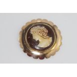 Vintage cameo with 9ct rose gold surround