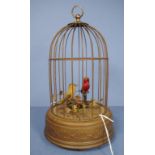 Swiss REUGE musical two birds automaton in cage