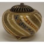 Rare Japanese Satsuma lidded censer