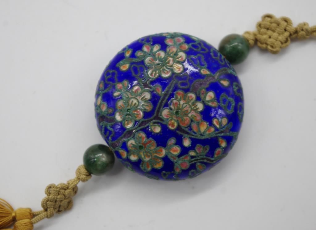 Good Chinese floral enamel toggle - Image 3 of 4