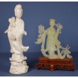 Chinese blanc de chine figure Guan Yin figurine