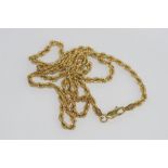 18ct yellow gold twist chain necklace